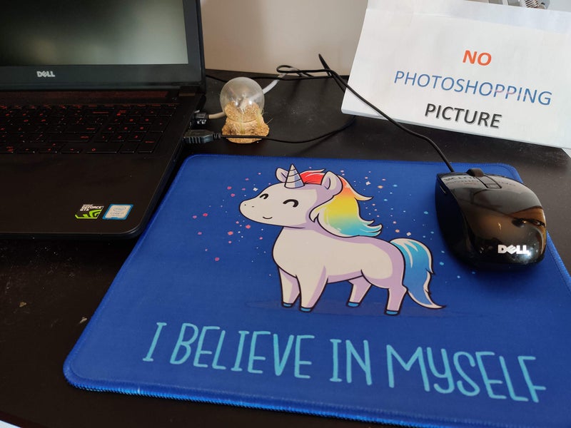 Tina Art 12 x 10 inches Funny Beautiful Unicorn Gaming Mouse Pad Custom Mousepad Believe in Myself mat - Image 2
